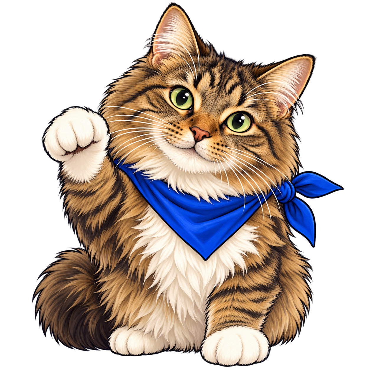 Soup, our friendly tabby cat mascot
